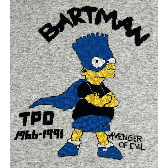 Rare Bartman TPD 1966-1991 Avenger Of Evil T Shirt Todays News Embroidered XL - Picture 2 of 6